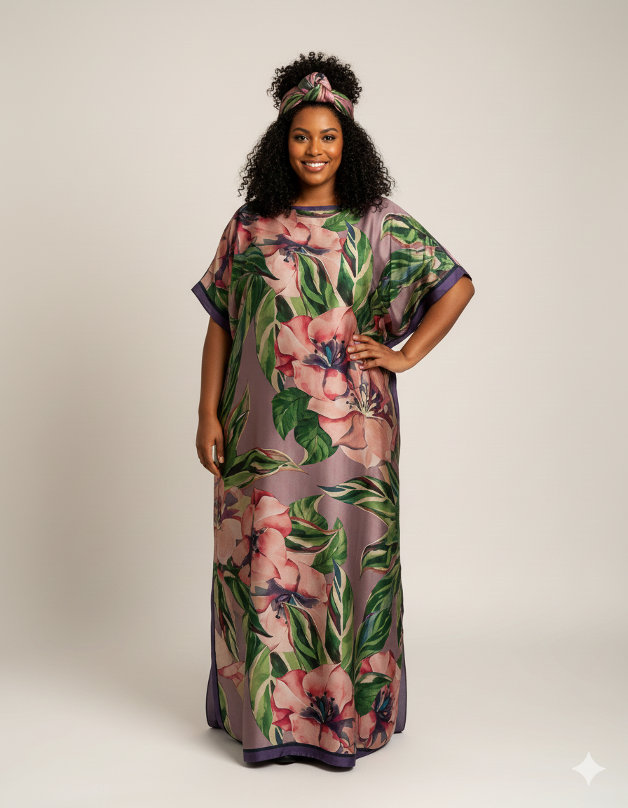 2 piece Kaftan and Scarf